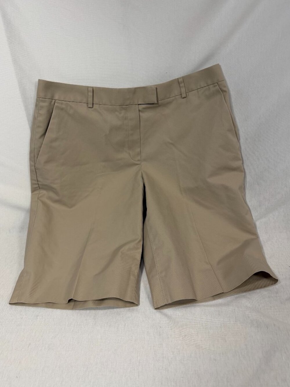 Brooks Brothers 346 Womens Chino Shorts Size 10 Khaki Cotton Bermuda Summer
